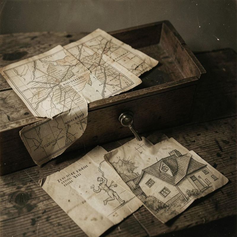 Cover artwork for Secondhand Maps by Amanda Vale