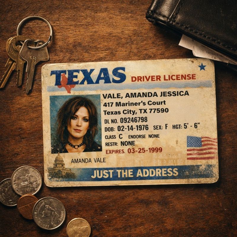 Cover artwork for Just the Address (On My License) by Amanda Vale