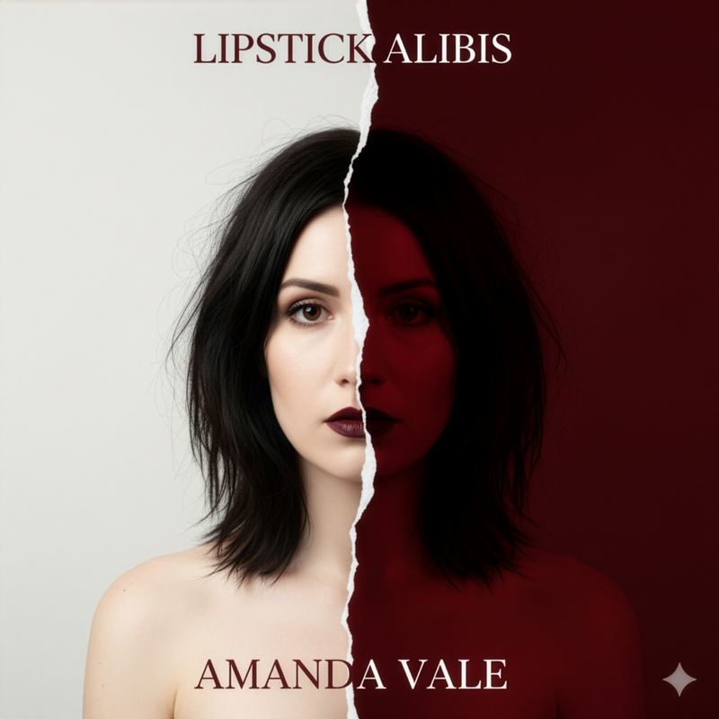 Cover artwork for Lipstick Alibis by Amanda Vale